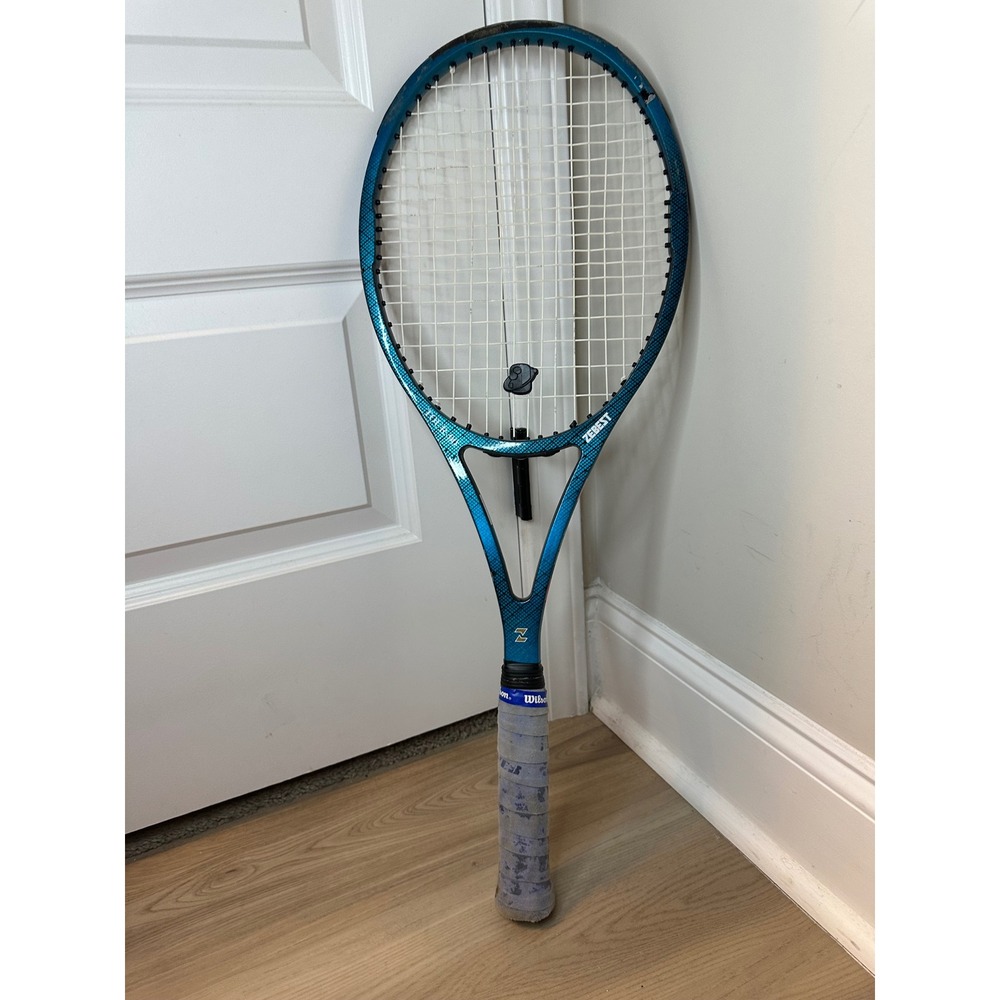 Zebest Tour-90 Midplus Tennis Racquet Metallic Blue 90 sq in with Wilson Case
